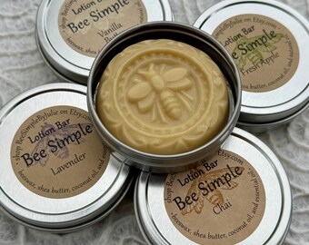Solid Lotion Bars Set of 5 | Natural Beeswax Moisturizer | Bulk Teacher Appreciation Staff Thank You Gifts