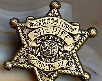 Sherwood Forest Sheriff Badge  - Electric Forest Rothbury Michigan Hatpin