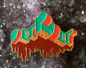 Pretty Lights Detroit hat pin - December 28-29  - LE:100 colored