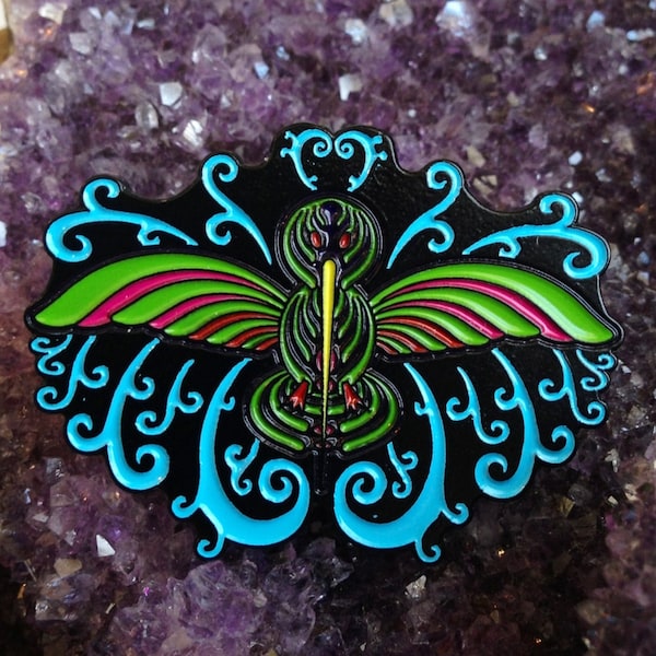 Blue/Green Bassnectar HummingBass Hat Pin
