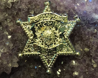 Silver Sherwood Forest Sheriff Badge - Electric Forest Rothbury Michigan Hatpin