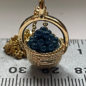 Blueberry basket pendant