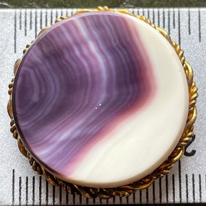 Wampum quahog brooch gold filled