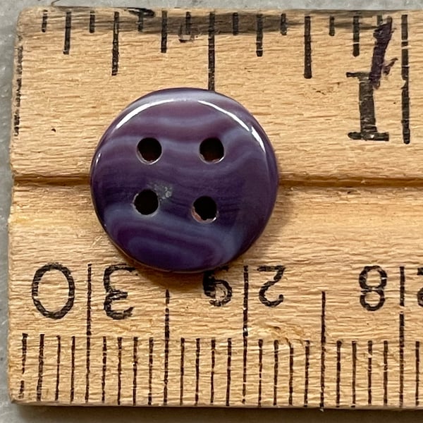 5284 12mm button purple quahog wampum 4 holes