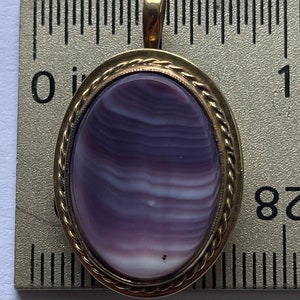 Gold filled brooch pendant wampum quahog shell