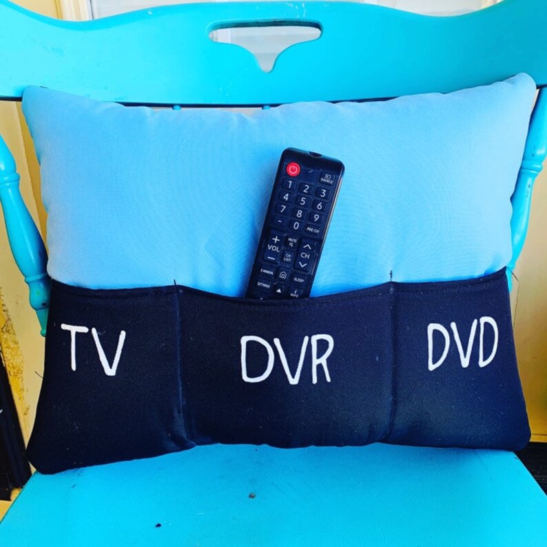Remote Control Holder Pillow Etsy