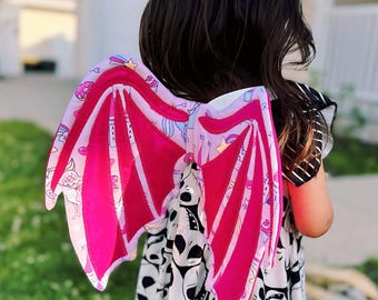 Alas de dragón de tela hechas a mano