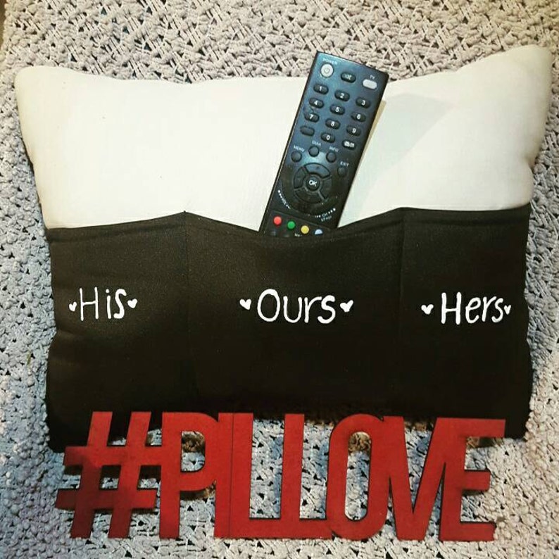 Remote Control Holder Pillow Etsy