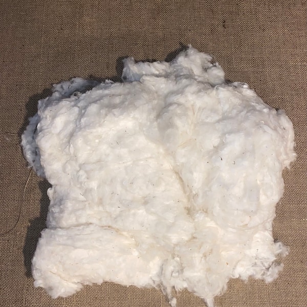 2 lb. raw upland cotton fiber  seed removed