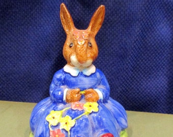 Daisie Bunnykins "Spring Time" Figurine by Doulton & Co Limited - Royal Doulton England - 1972 - Porcelain Collectible