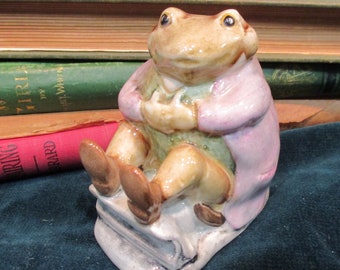 Vintage Beswick England Beatrix Potter's Mr. Jackson Toad Figurine - 1974 Copyright