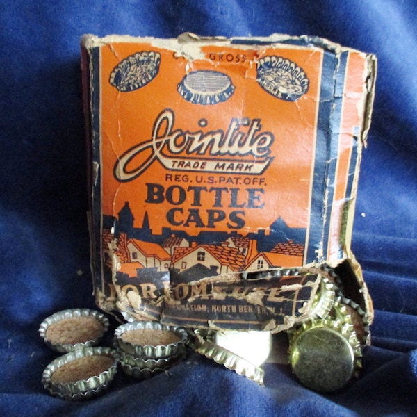 Jointite Cork-lined Metal Bottle Caps Vintage For Home Use Original Box New Old Stock