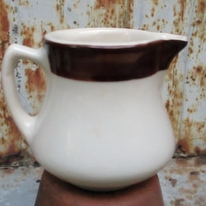 Sterling China Cream Pitcher - Vintage Ironstone Creamer - Restaurantware - Diner Style - 1960&#39;s