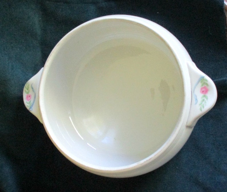 Hall Superior Quality Kitchenware White Ironstone Bowl Spring Time
