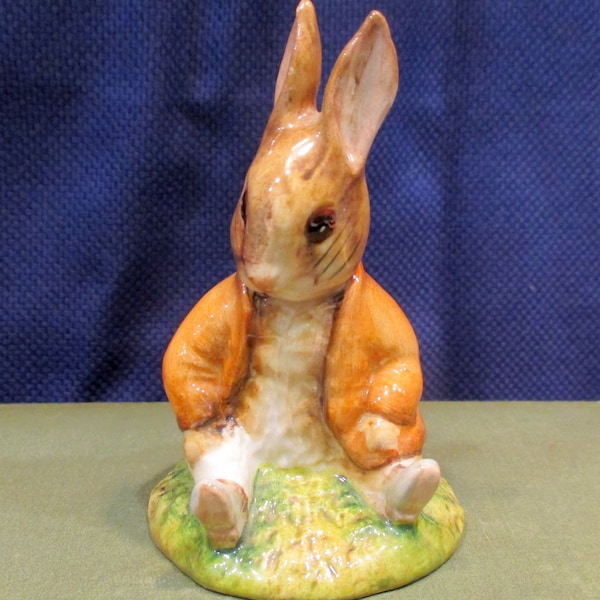 Benjamin Bunny Sat on a Bank -  Beswick England Fine China Figurine - Vintage 1983  - Based on the Art of Beatrix Potter