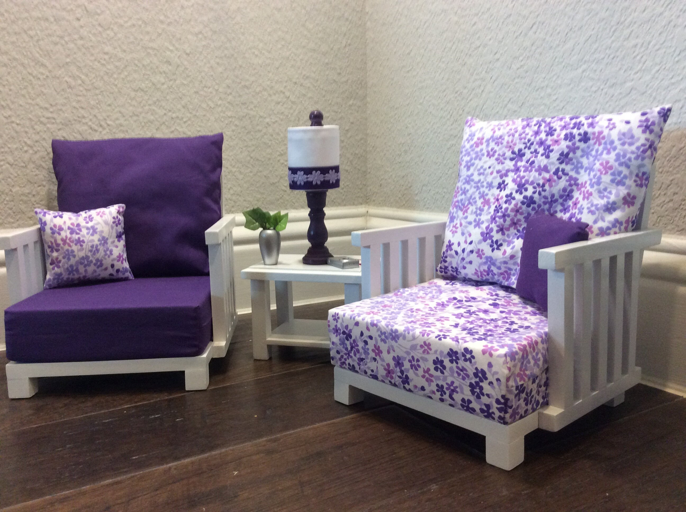 Juego de sala de estar de 4 piezas: 2 sillas mesa final y | Etsy