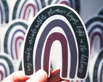 Way Maker Rainbow Sticker: Christian Vinyl Decal