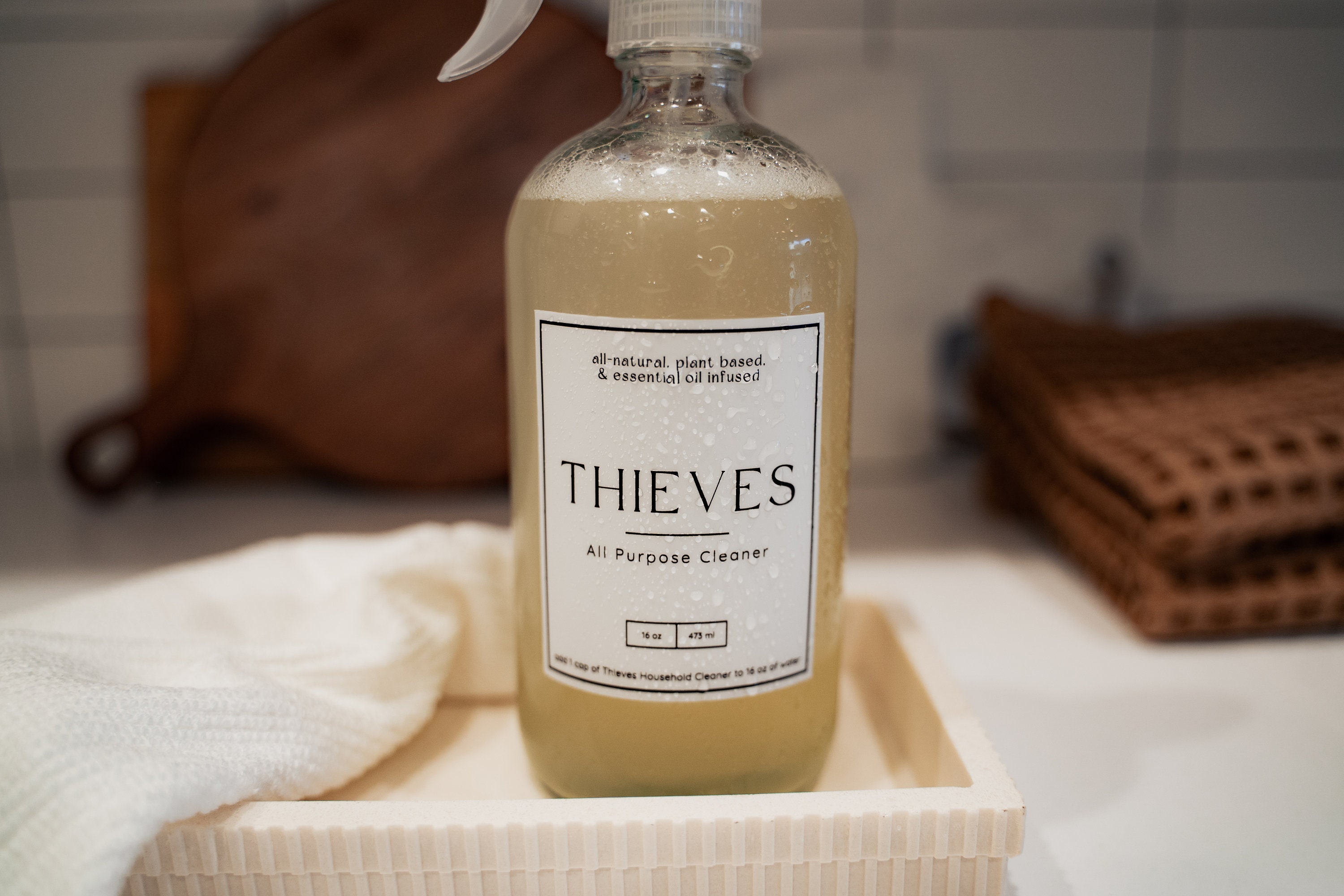 Thieves Label With 16 Oz Glass Spray Bottle Thieves Allpurpose Cleaner