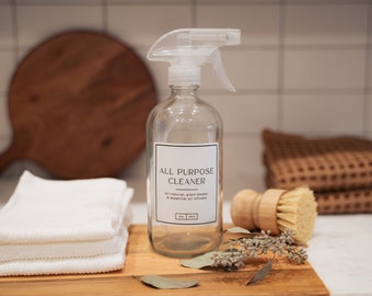 All Purpose Cleaner Label: Modern Minimalist Vinyl Sticker