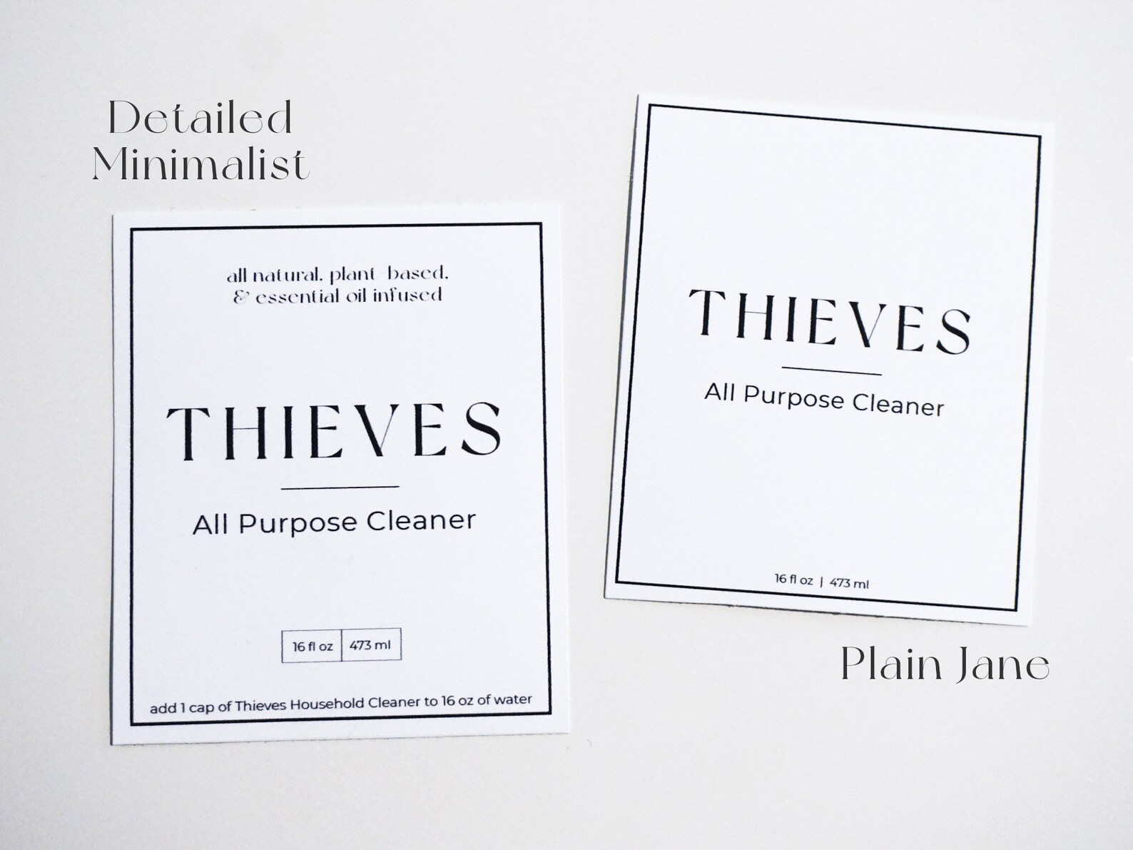 Thieves Allpurpose Cleaner Label 5 PACK Modern Vinyl Etsy
