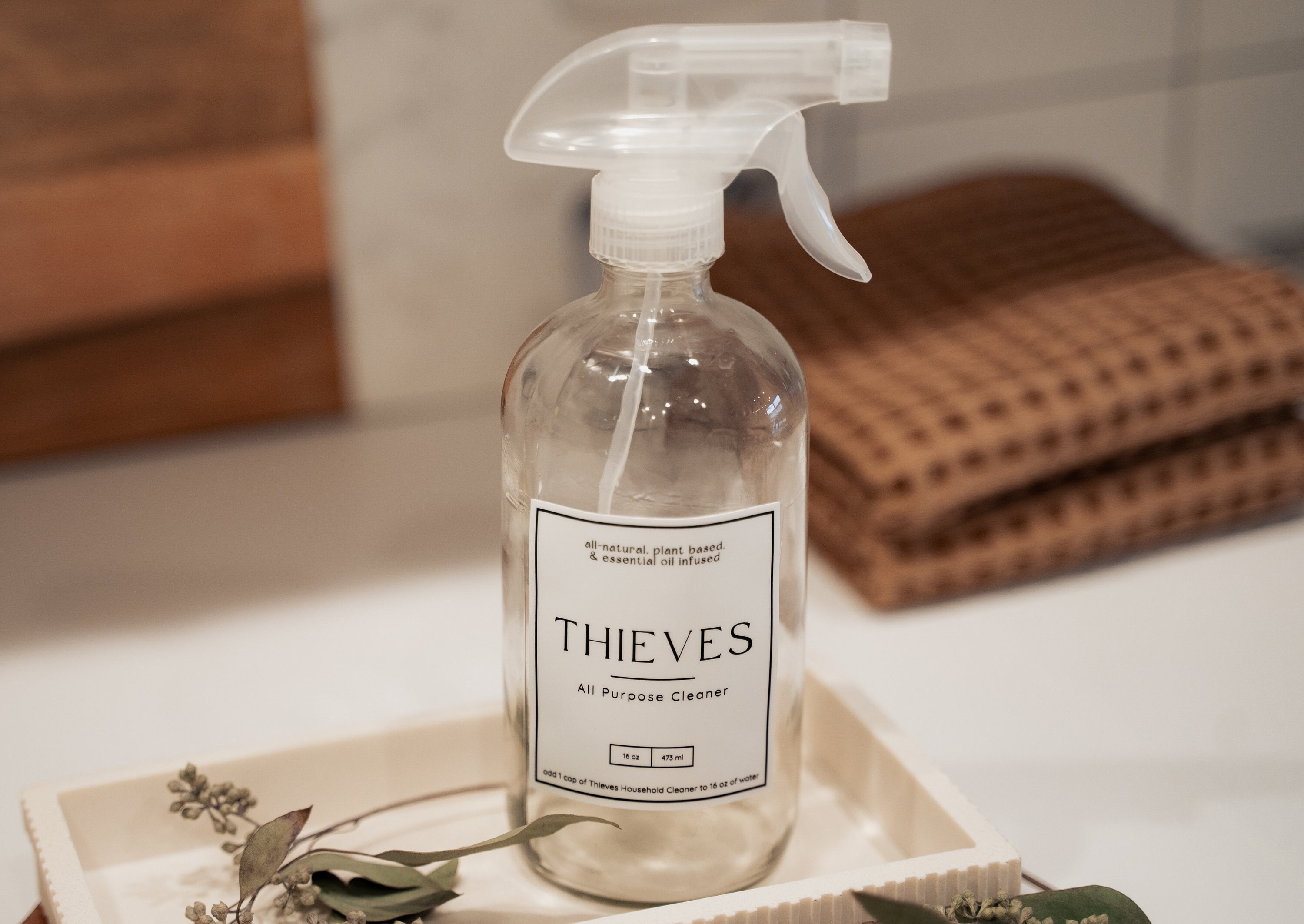 Thieves Label With 16 Oz Glass Spray Bottle Thieves Allpurpose Cleaner