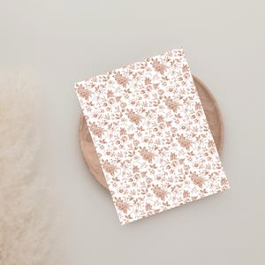 Terracotta Pot Toile Floral | Polymer Clay Transfer Paper - 8.5&quot; x 11&quot; Water-Soluble Sheet for Clay Earrings, Jewelry Making, Craft Supplies