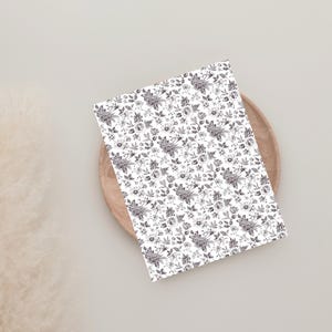 Amethyst Toile Floral | Polymer Clay Transfer Paper - 8.5&quot; x 11&quot; Water-Soluble Sheet for Clay Earrings, Jewelry Making, Craft Supplies