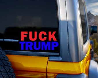 CEREALY Fuck Trump 10 Pcs Car Bumper Auto Sticker,Donald Trump,Election Patriotic Auto Decal Conservative Republican 