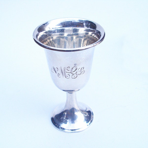 Vintage Newport Sterling 1655 Goblet with Monogram