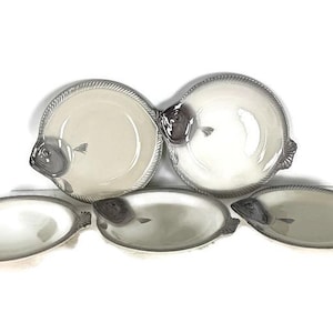 12er Set Fisch Teller Wächtersbach West Germany Marked Porcelain HTF