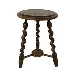 Barley Twist Holz-Beistelltisch Weintisch mit Sockel Pflanzen Bonsais Vintage Bauernhaus Landhaus