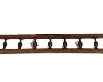Antique Carved Wooden Pediment with Spindles - Reclaimed 1800s