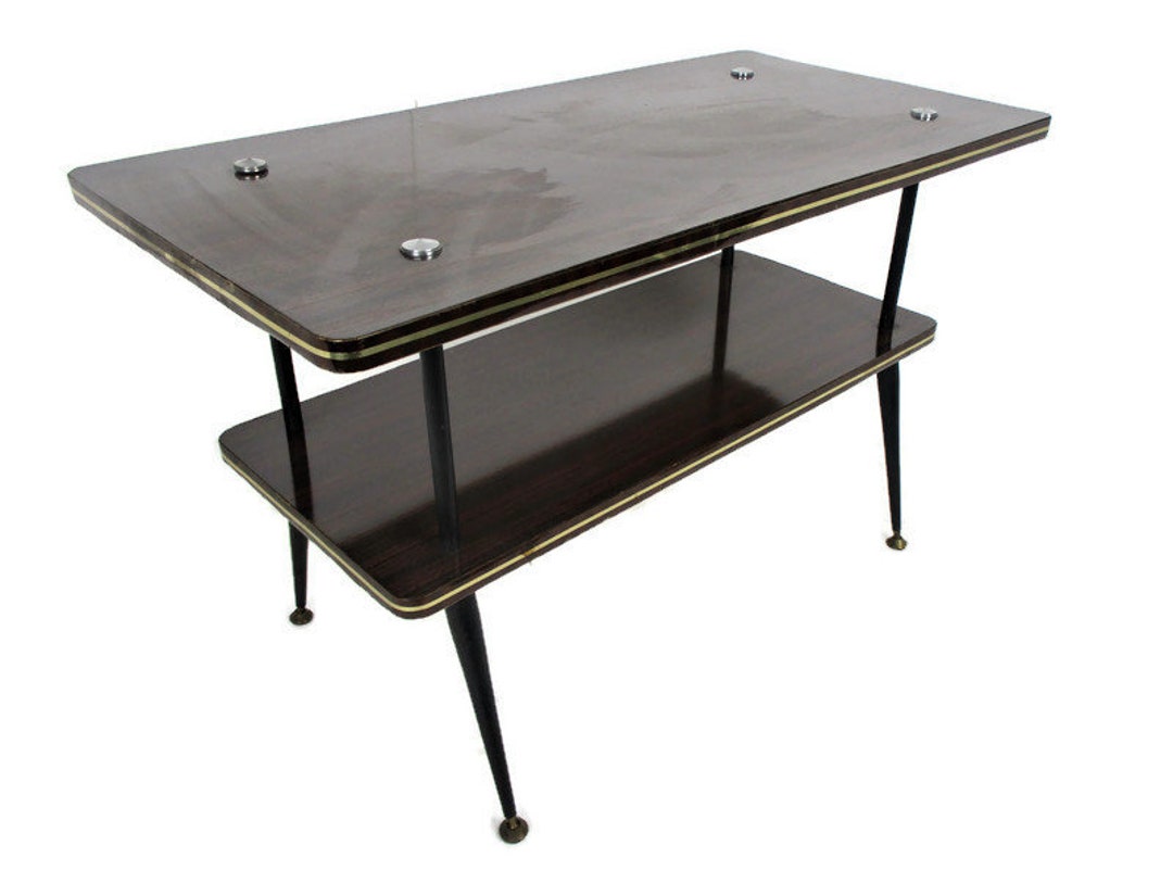 Small Vintage Coffee Table Side Occasional Table Era Eames Retro Funky