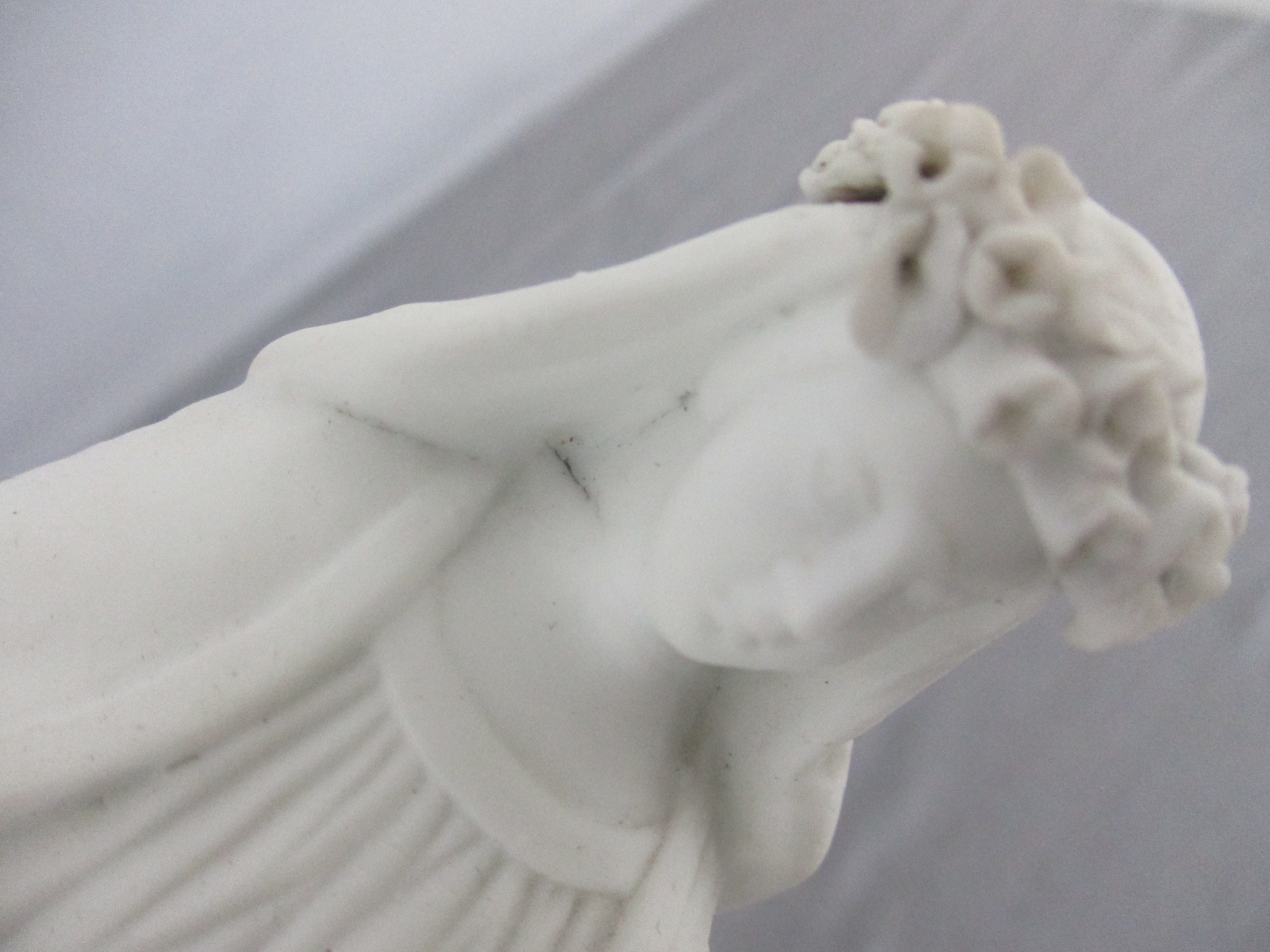 Antique Bisque Porcelain Statue Virgin Our Lady Mary Madonna With ...