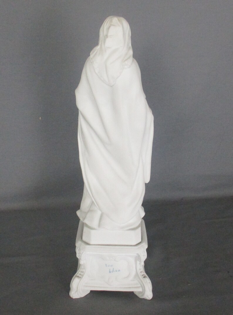 Large French Antique 1900 Bisque Statue Virgin Mary Our Lady With ...