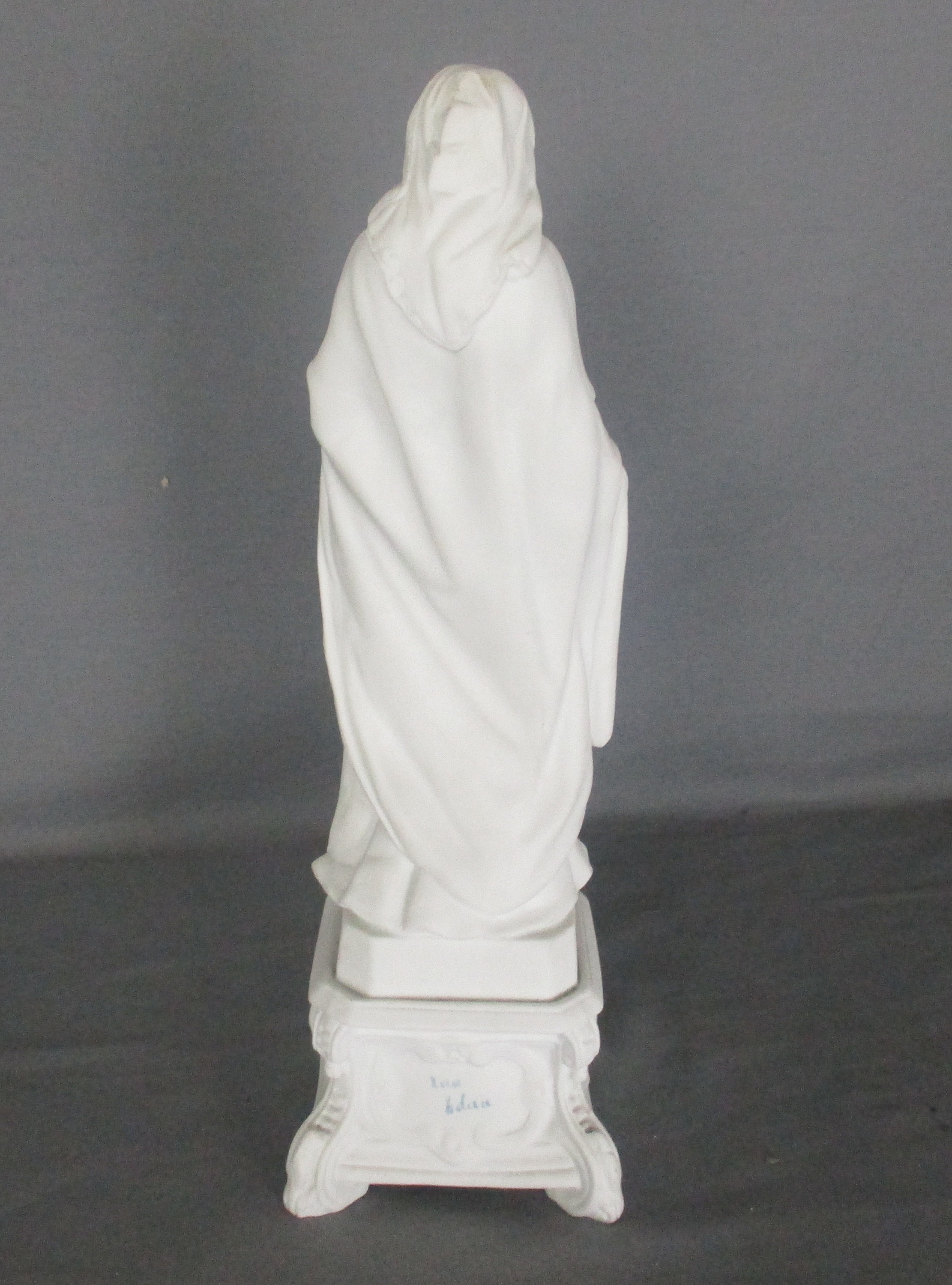 Large French Antique 1900 Bisque Statue Virgin Mary Our Lady With ...