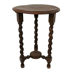 Barley Twist Holz-Beistelltisch Weintisch auf zwei Ebenen Pflanzen-Bonsaiständer Bauernhaus Land Vintage