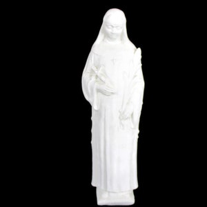 Large Statue Plaster Saint Amandine Amandina De Schakkebroek Martyr Collector