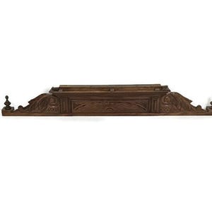 Beautiful Hand Carved Wood Antique Pediment Ornate Over door Architectural reclaimed Salvaged
