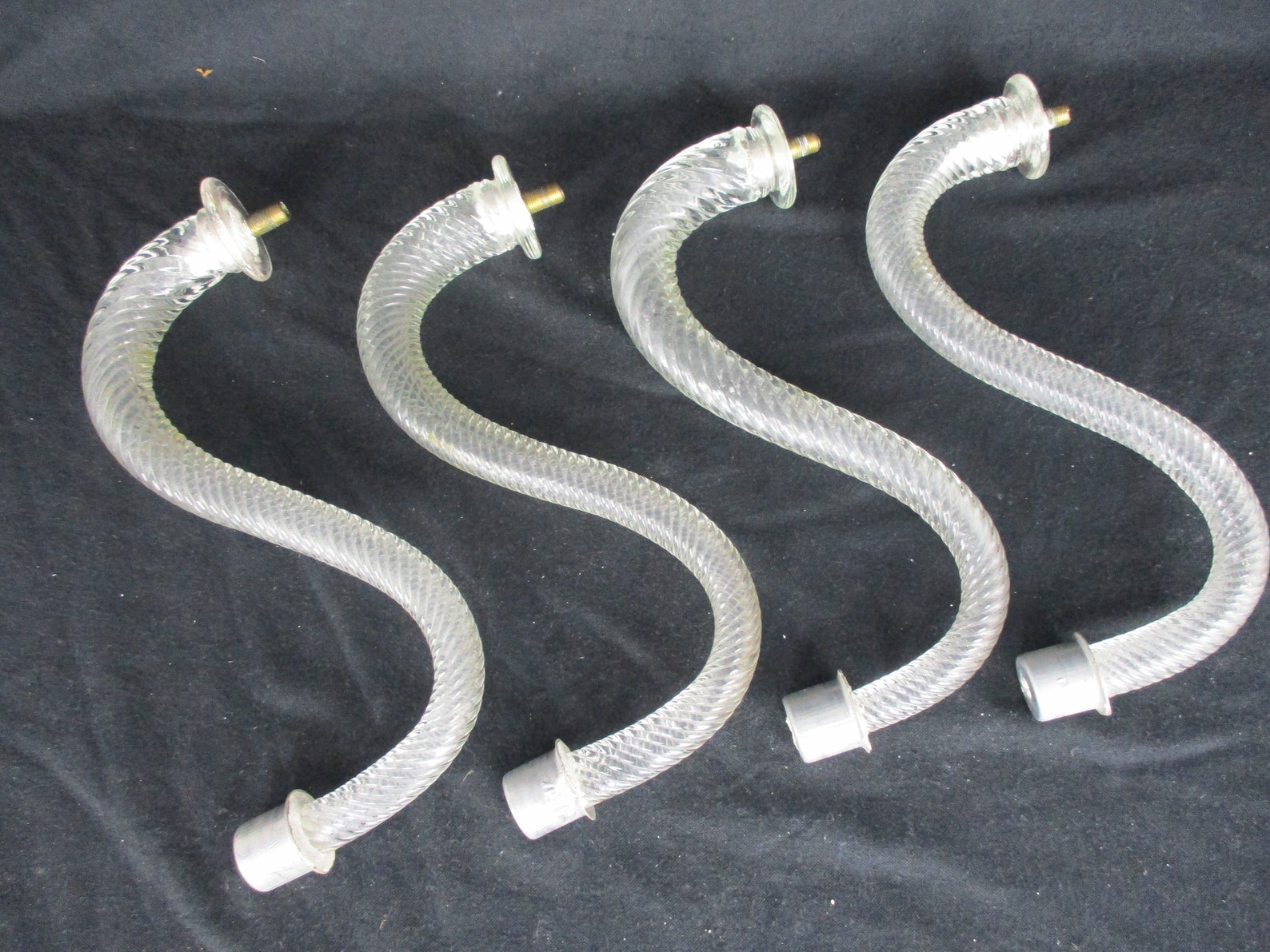 Murano Chandelier Spare Part Clear Arm Hand Blown Art Etsy