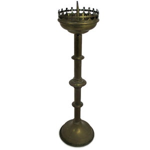 Antique Candle Holder Candle stick Church  Chapel Altar Monastery Brass 24.4&quot;