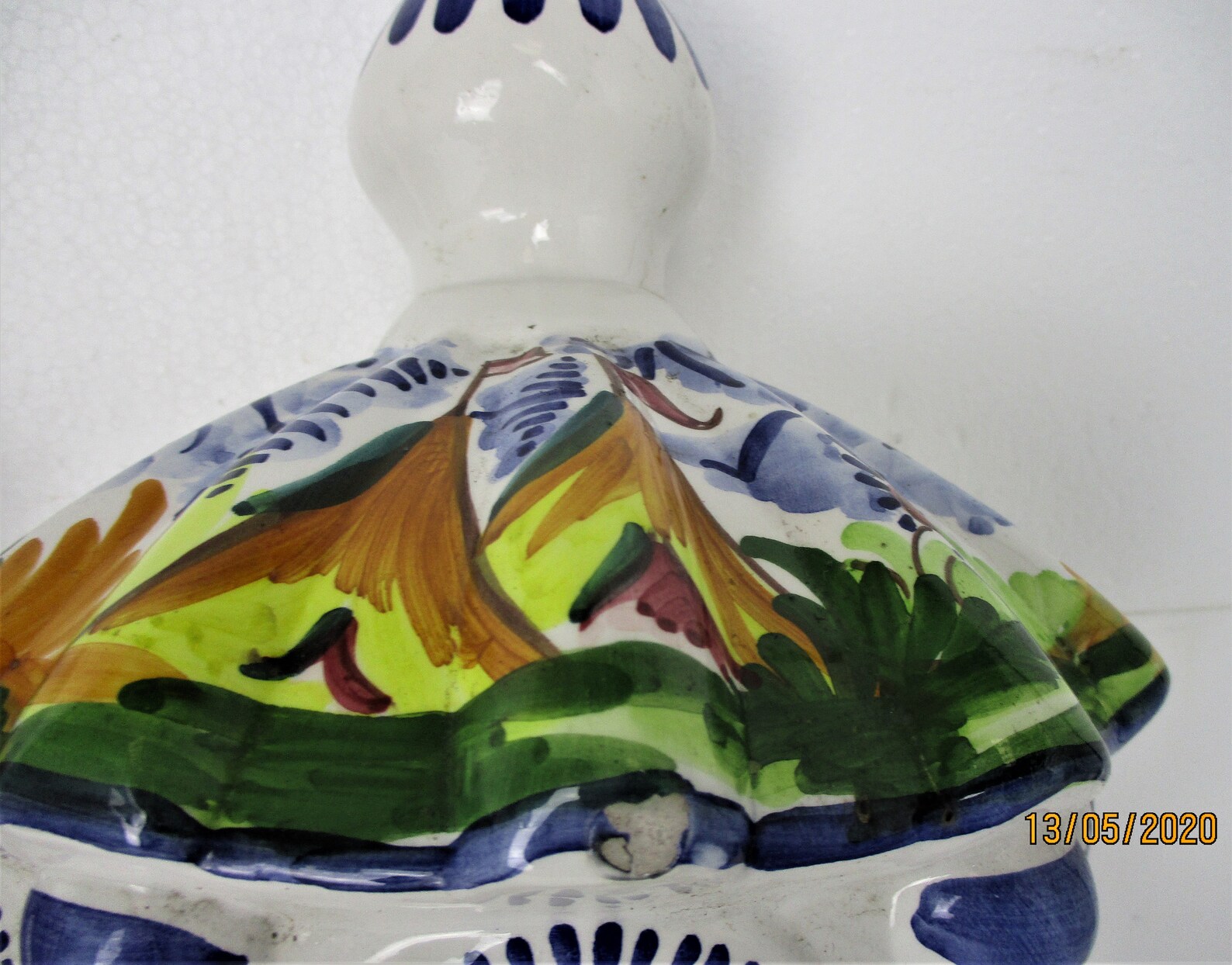 Couple Italian Ceramic Wall Hangings Polychrome for Candle or Etsy