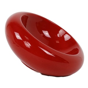 Pino Spagnolo for Sicart Italy, 1960/70's - Space Age Dish Bowl Collector Red Centerpiece