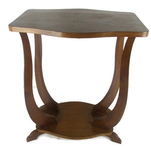Antique Art Deco Coffee Side Occasional Wine table Cabinet Two Tier Gorgeous