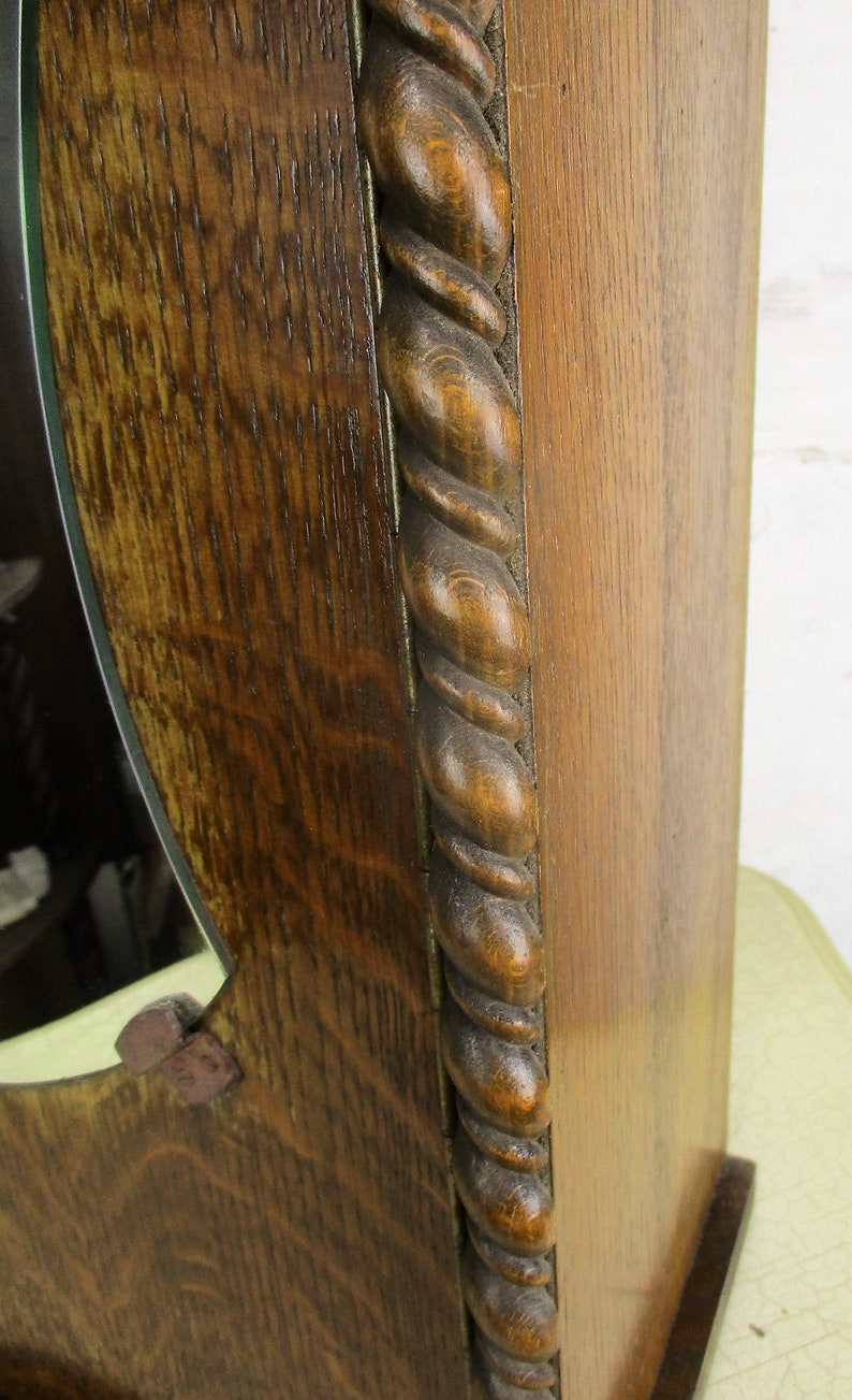 Vintage Oak Kitchen Apothecary Bathroom Wall Cabinet Barley Twist Pieces HTF