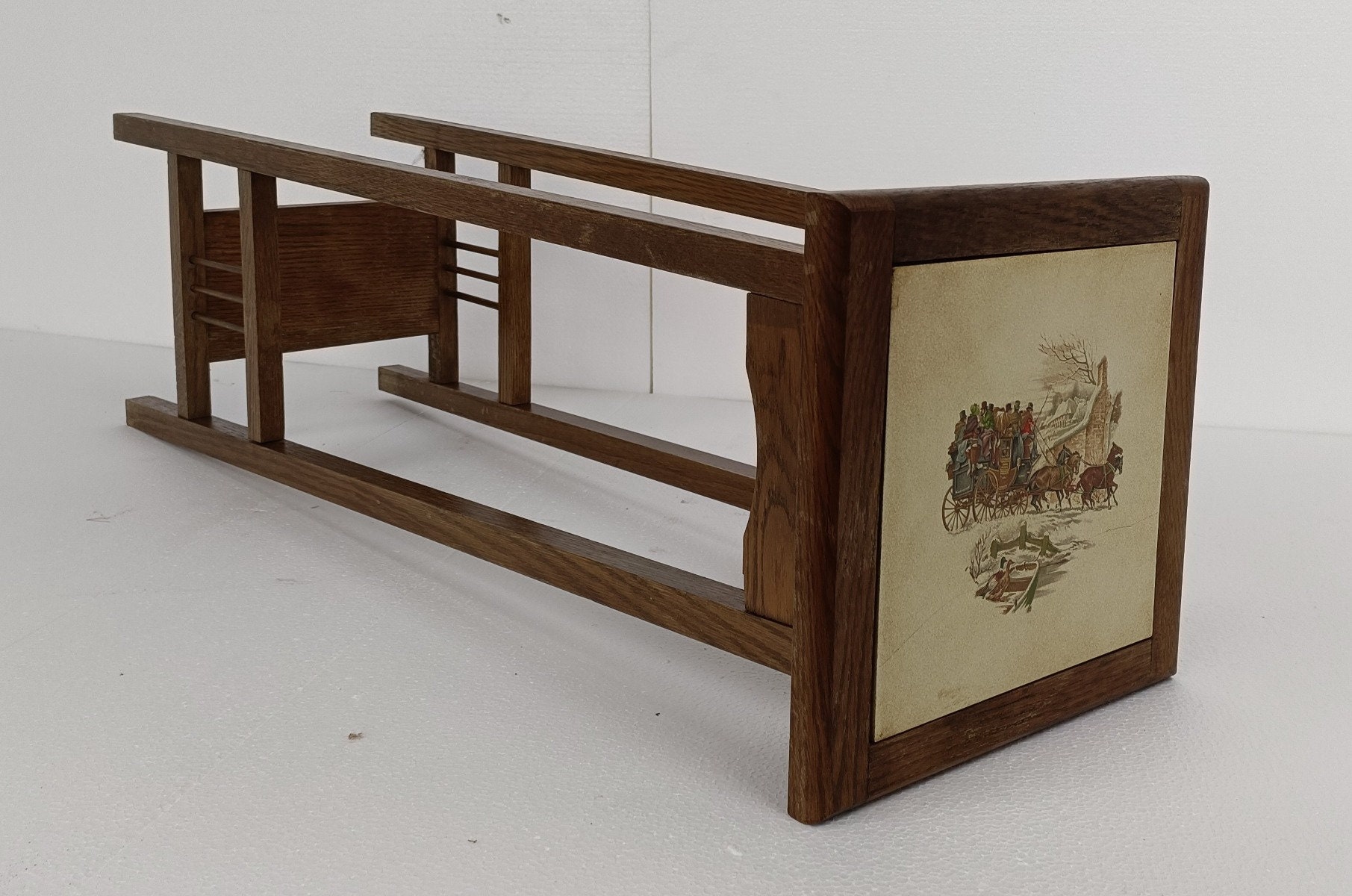 ヴィンテージ木製台座ディスプレイテーブルプラントスタンドタイルビクトリア ヴィンテージ木製台座ディスプレイテーブルプラントスタンドタイル