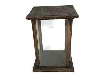 antike art deco Vitrine Vitrine Holz Glas selten klein