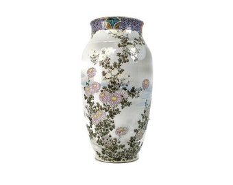 Vase floral ancien japonais du 19ème siècle, décoration uniquement