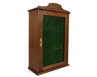 Medicina antigua boticario farmacia cocina baño gabinete verde esmerilado vidrio magnífico