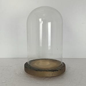 Small Antique Round Hand Blown Glass Dome Globe Steampunk Display Clock 11.88&quot;